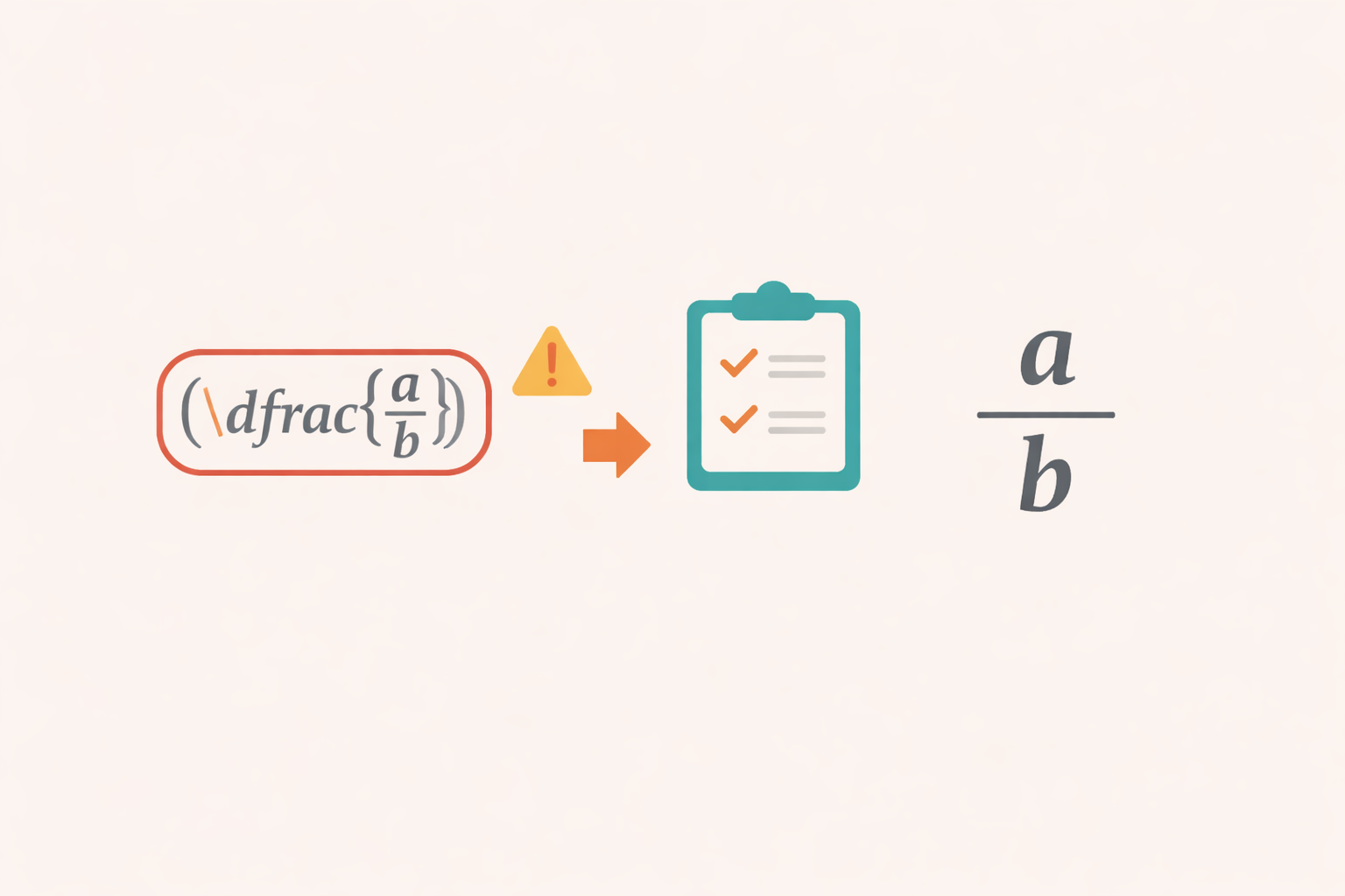 Troubleshooting illustration for failed equations and quick fixes